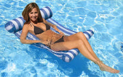 Luxe Travelly Waterhangmat - Hangmat  - Luchtbed - Luchtmatras Zwembad - Waterspeelgoed - Water hangmat - Blauw