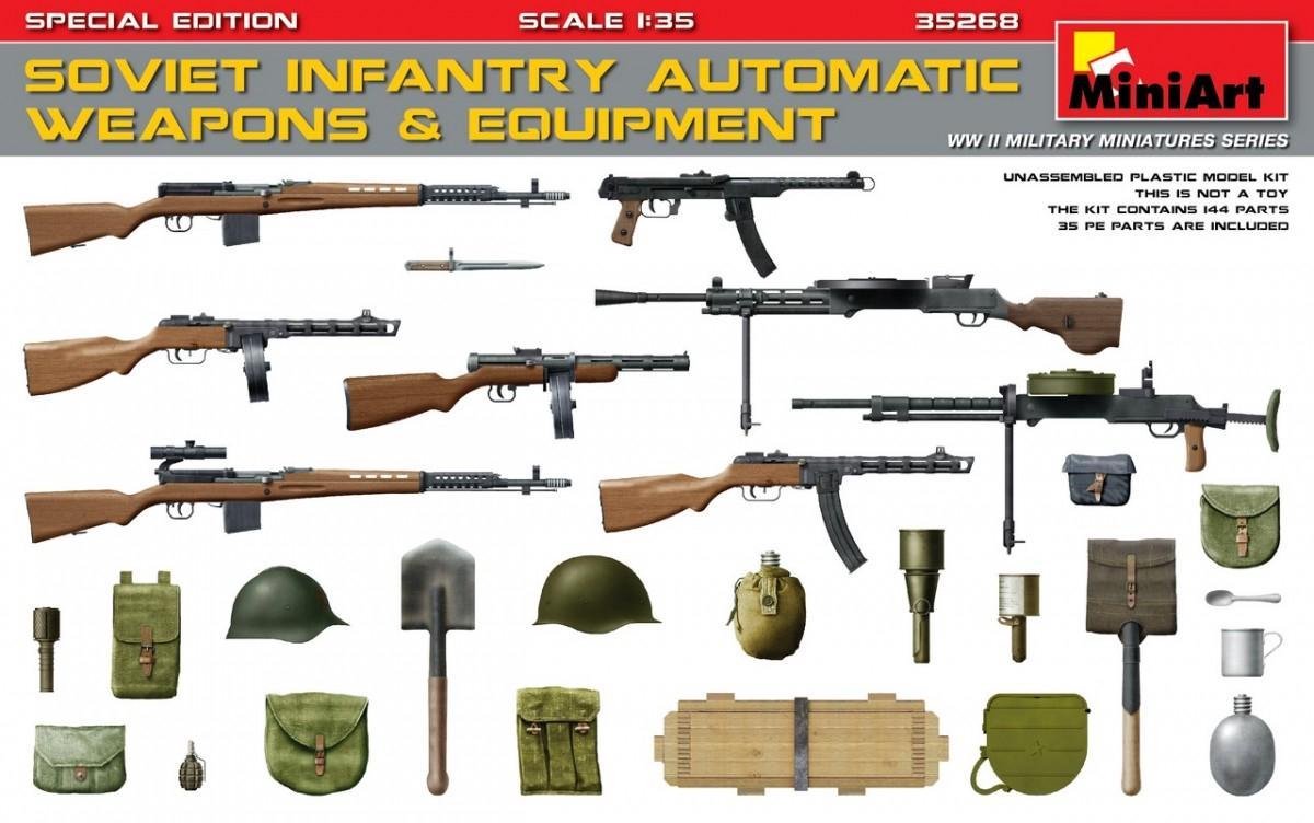 Miniart - Soviet  Infantry Automatic Weapons & Equipment. S.e. (Min35268)