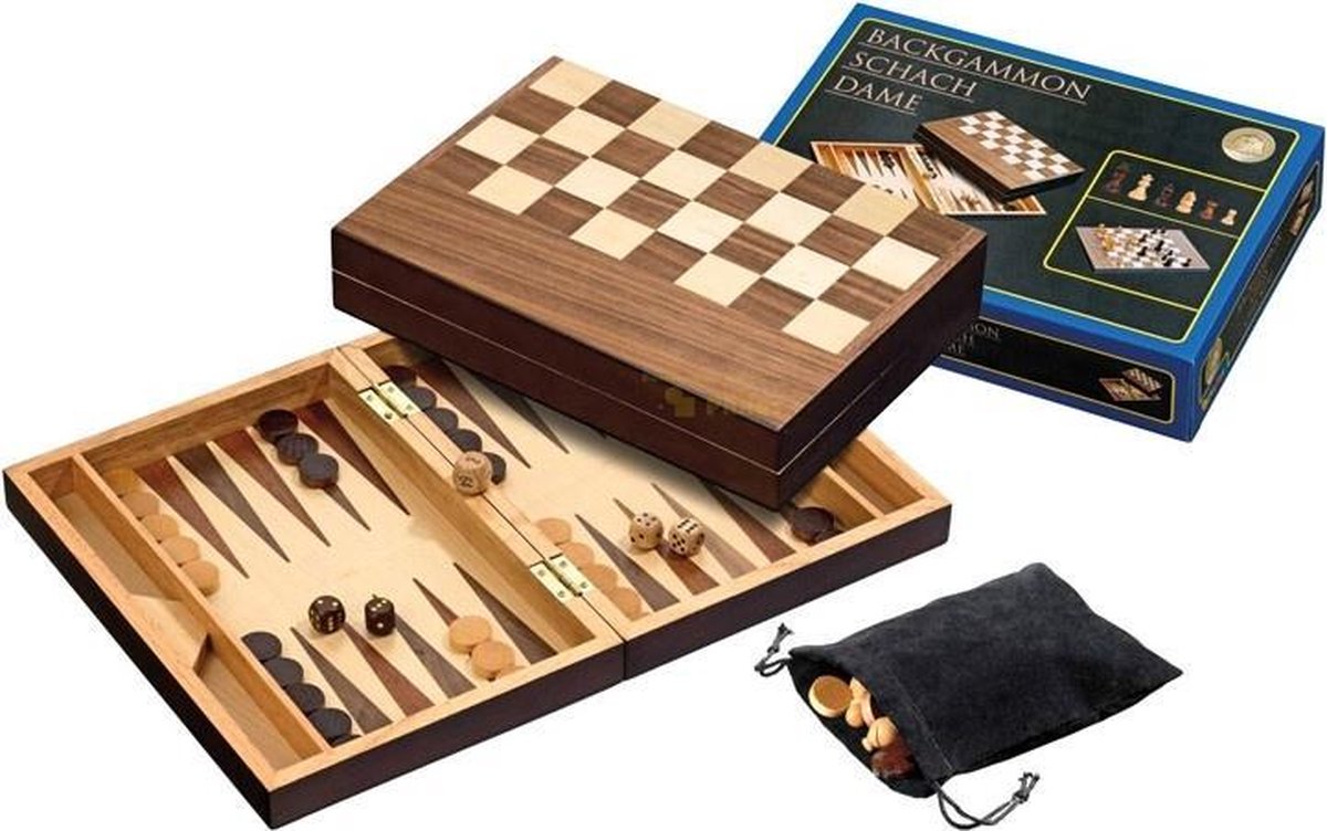 Schaak/Dam/Backgammon Kassette Veld 30 mm