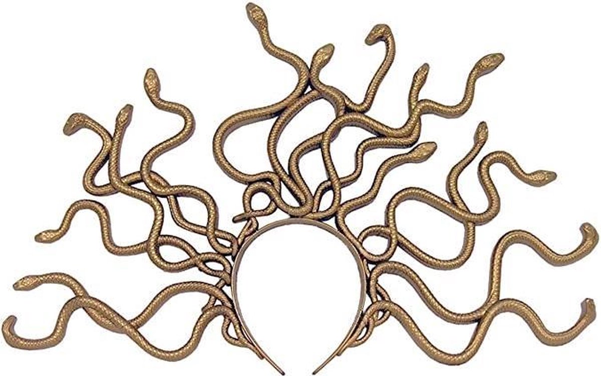 Medusa slangen haarband diadeem slang goud halloween - brons koningin mythologie queen