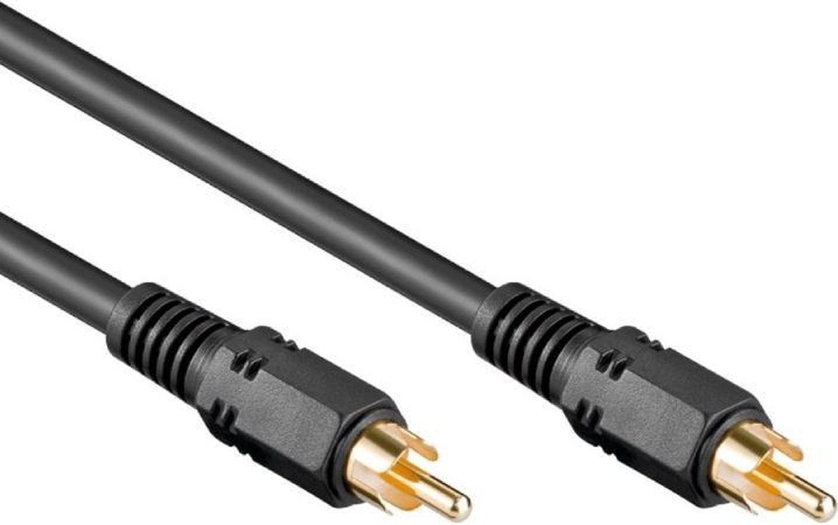 Subwoofer Kabel - Verguld - 15 meter - Zwart