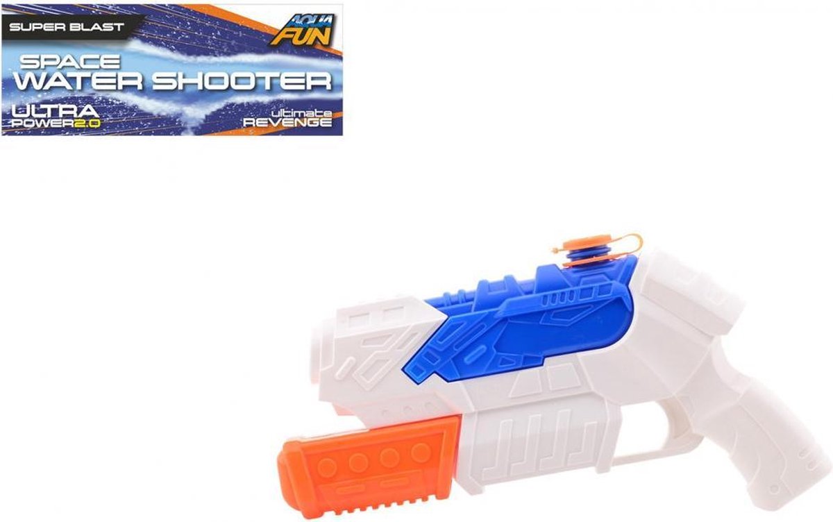 Waterpistool/waterpistolen wit/blauw 27 cm