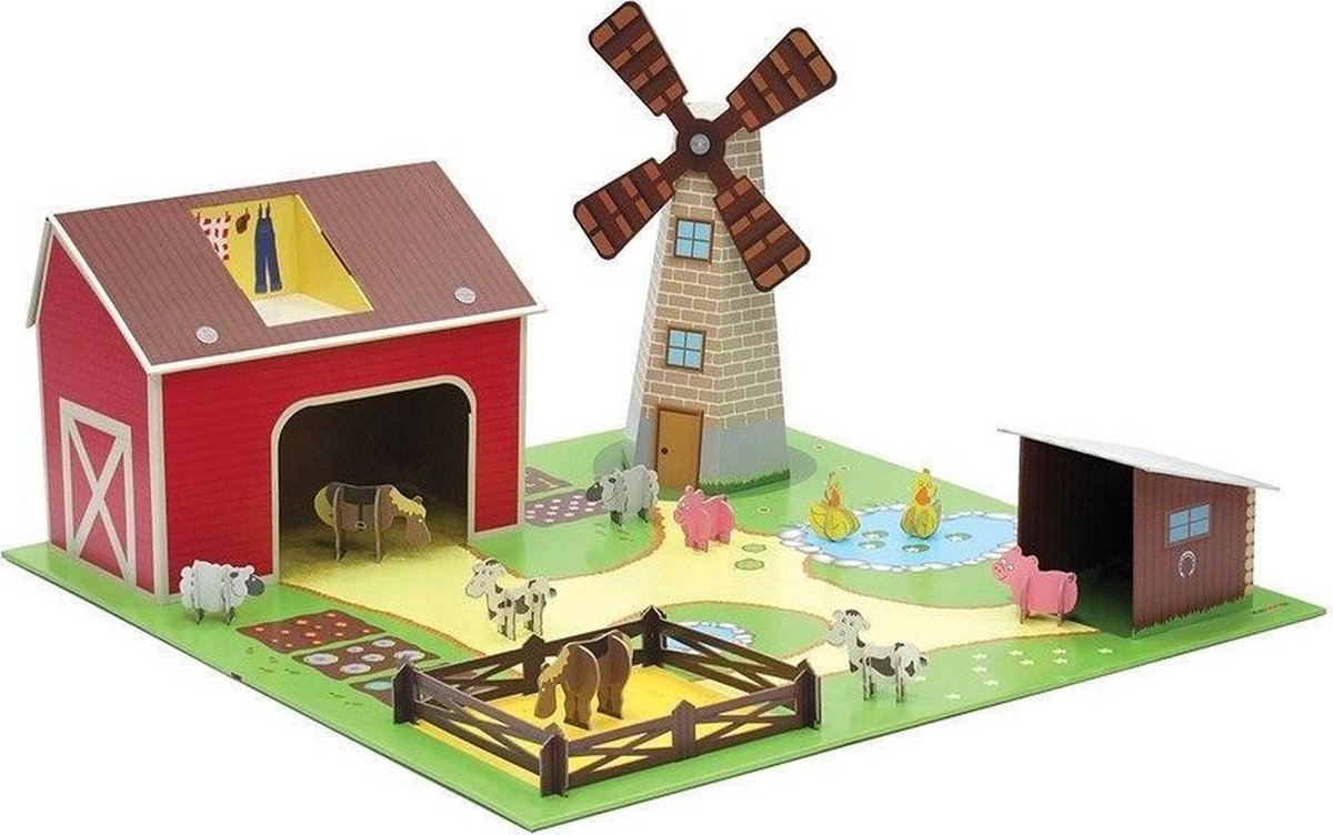 Krooom Speelset Boerderij 18-delig