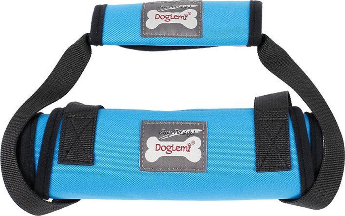 Buikband - staphulp - borstharnas met leiband voor honden - LARGE - BLAUW