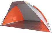 Oranje windscherm strandtentje