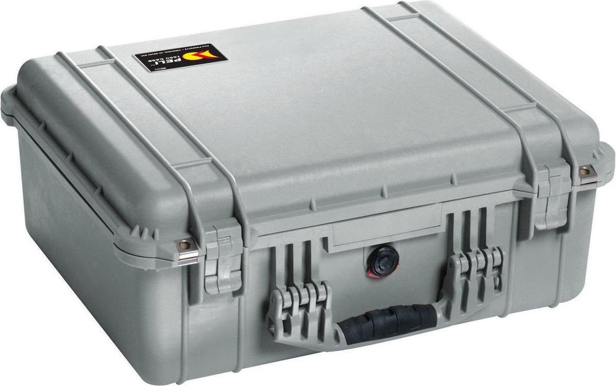 Peli 1550 Waterdichte Camerakoffer Zilver met Foam Interieur