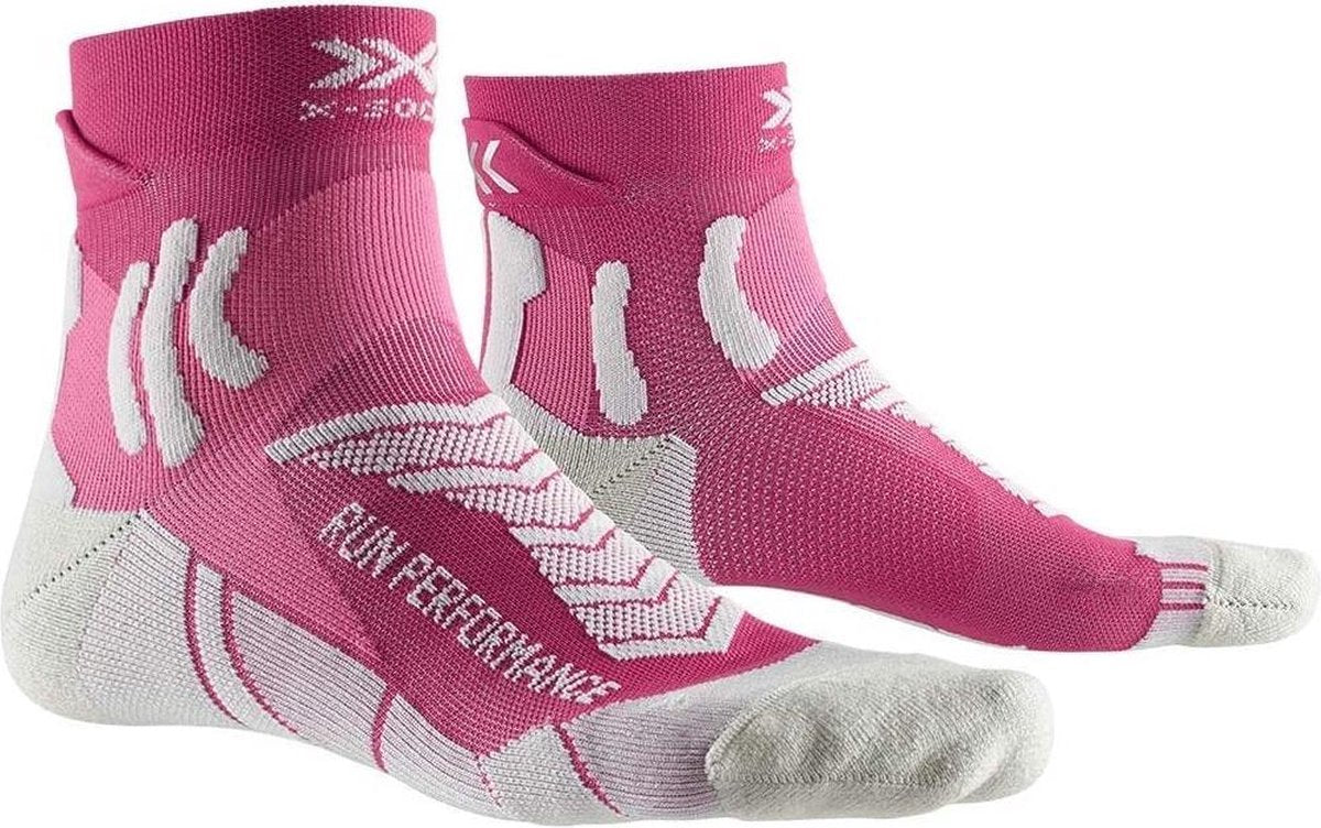 X-socks Hardloopsokken Run Performance Dames Roze/grijs Mt 37-38