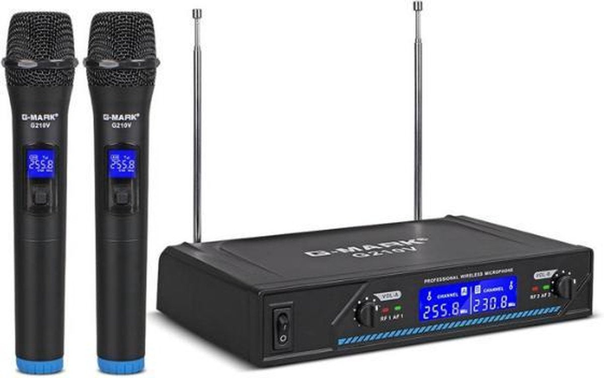 Dexters® Draadloze Microfoon | Karaoke | Handheld | 2 Stuks