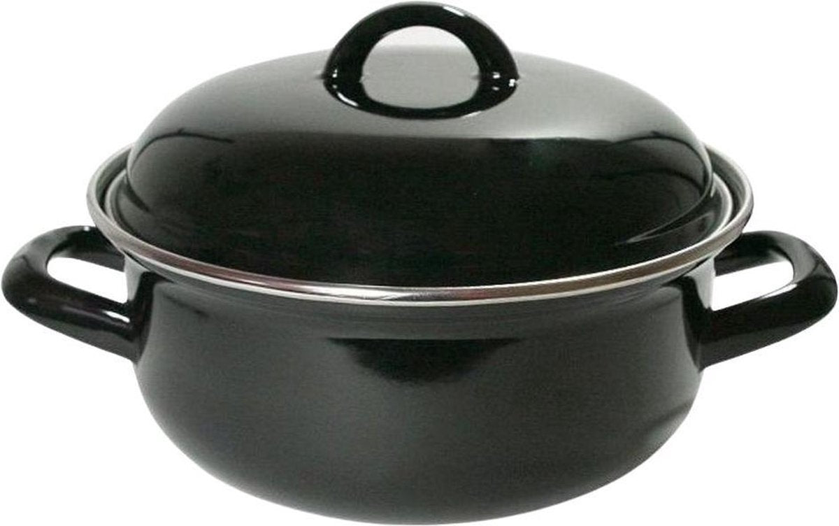Orange85 Braadpan Emaille - 8 Liter Inhoud - 28 cm - Alle Warmtebronnen - Pan