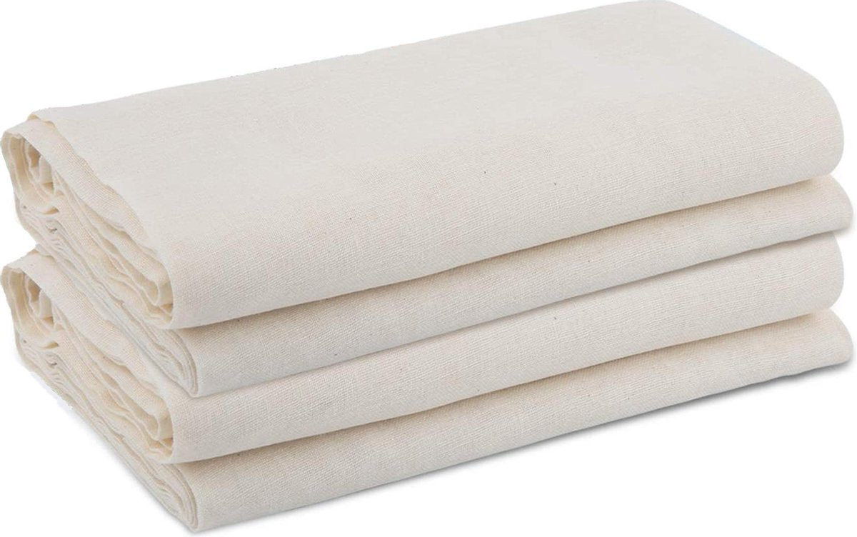Kaasdoek – Neteldoek – Notenmelkzak – Passeerdoek – Filterdoek – Zeefdoek - Katoen – Ongebleekt – 90 x 180 cm