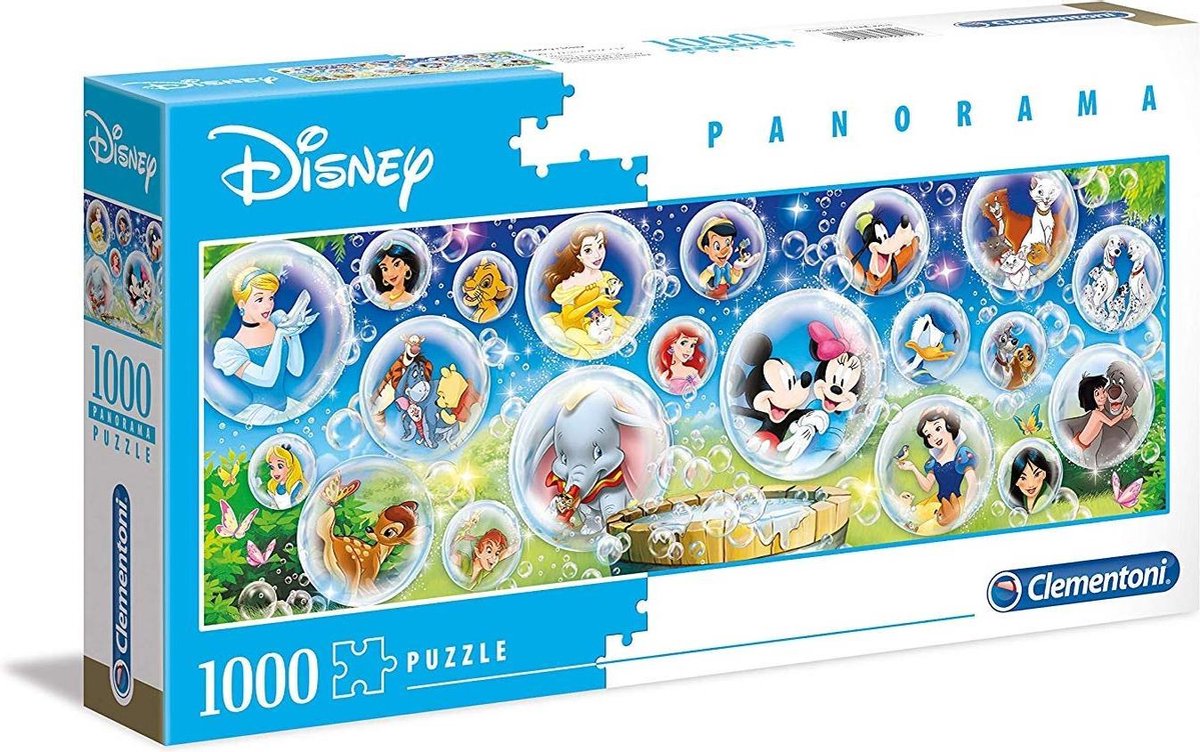 Clementoni -  puzzel Disney Panorama - Classic 1000 stukjes - puzzels kinderen