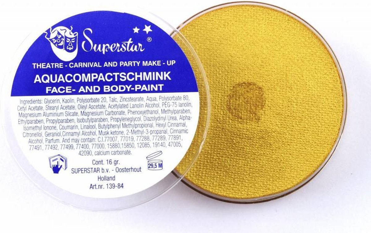 Aqua facepaint 16gr gold finch (glans)