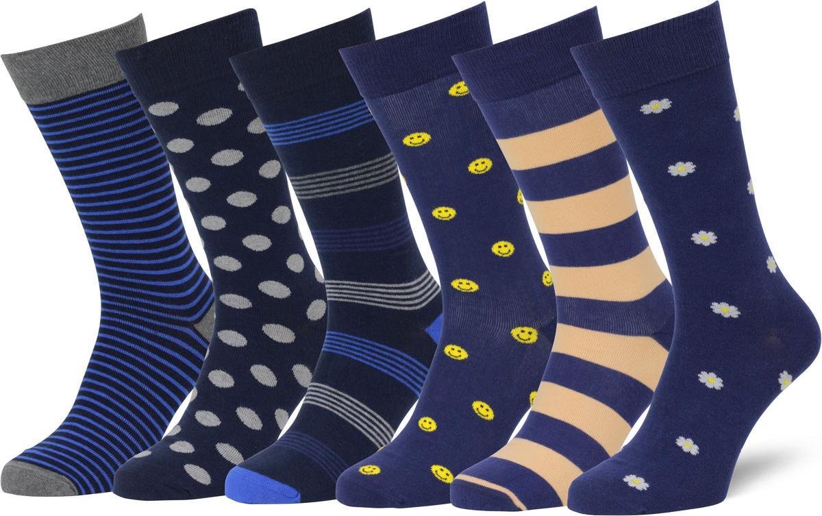Easton Marlowe Sokken Heren - 6 Pack - Motief #40 Maat 43-46
