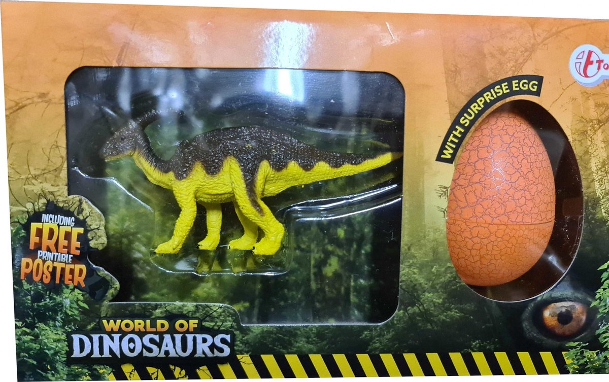 World Of Dinosaurs Verrassingsei Tsintaosaurus Junior 21 X 12cm 3-delig