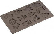 Lurch - Flexiform - Bakvorm - Voor 12 koekjes - Winter thema - Silicone - 17x30cm