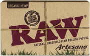 Raw Artesano Organic Hemp 1 1/4 Rolling Paper + Tips ( 15 pcs ).