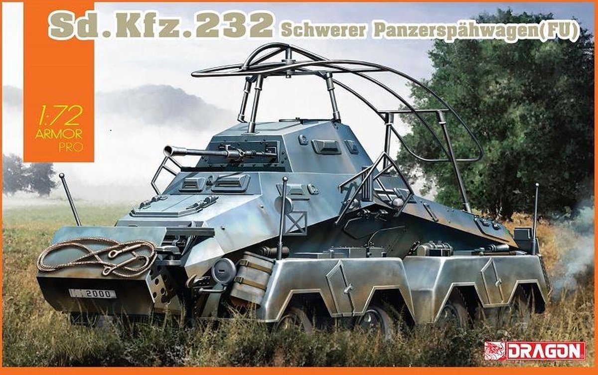 Dragon - Sd.kfz.232 Schwerer Panzerspahwagen 1:72 (3/20) * - DRA7581 - modelbouwsets