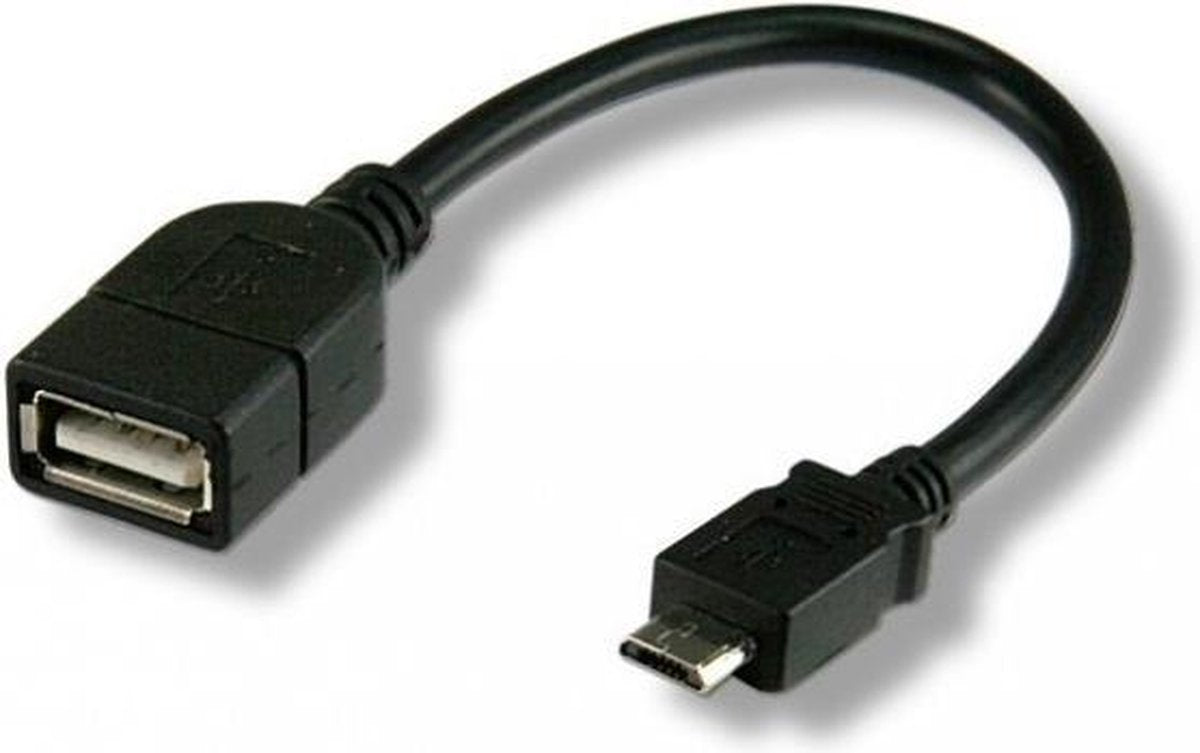 Techly 0.2m USB 2.0 Micro B - USB 2.0 A M/F USB-kabel 0