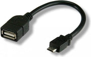 Techly 0.2m USB 2.0 Micro B - USB 2.0 A M/F USB-kabel 0
