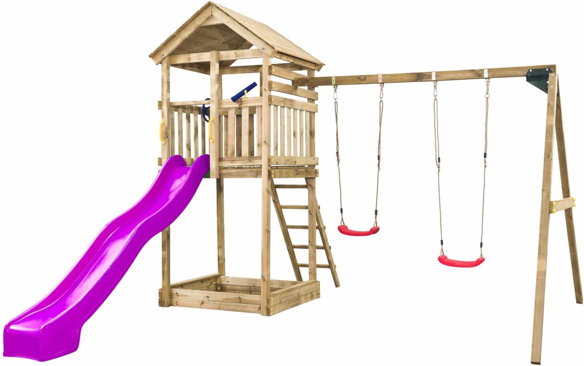 SwingKing Speeltoestel Daan + glijbaan Violet    - 320x400x420cm