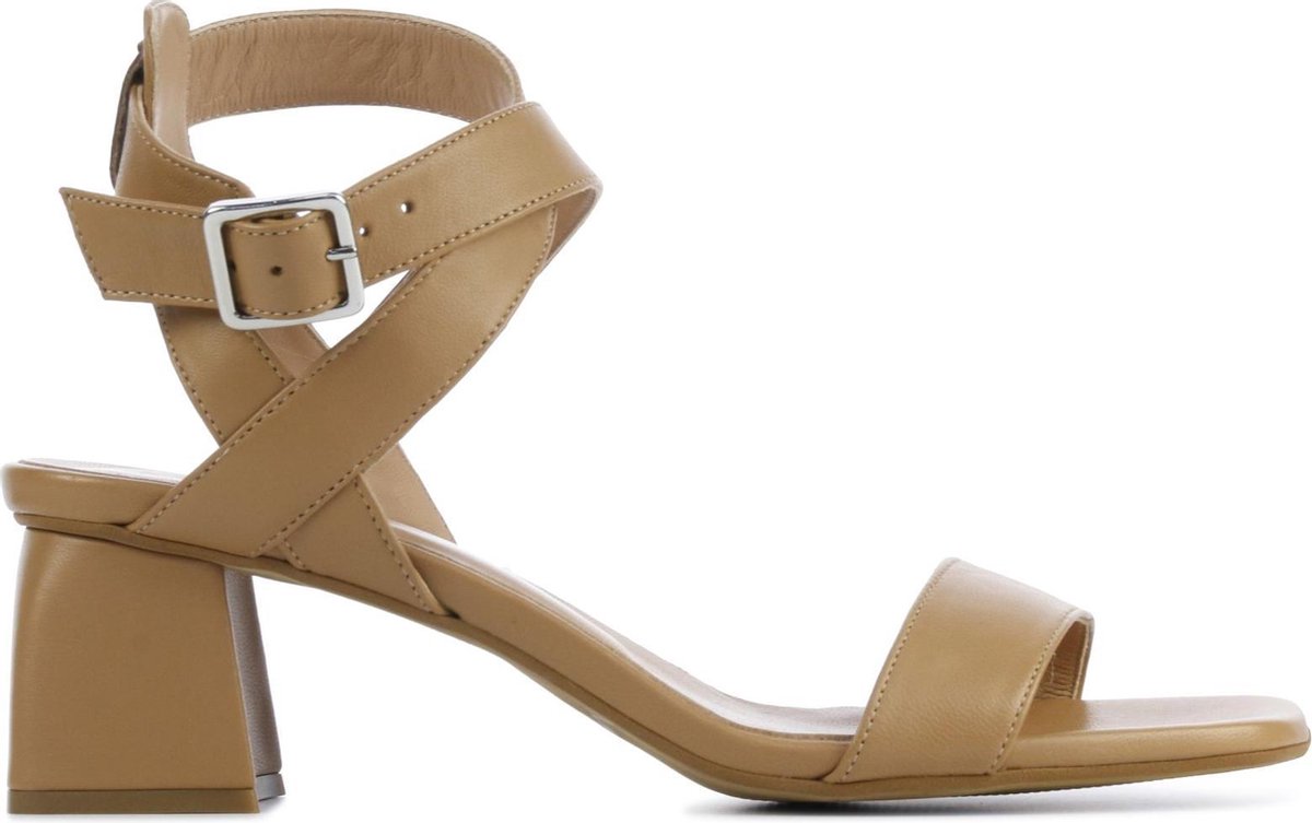 Mace Vrouwen Leren  Sandalen / Damesschoenen M1085 - Camel - Maat 37