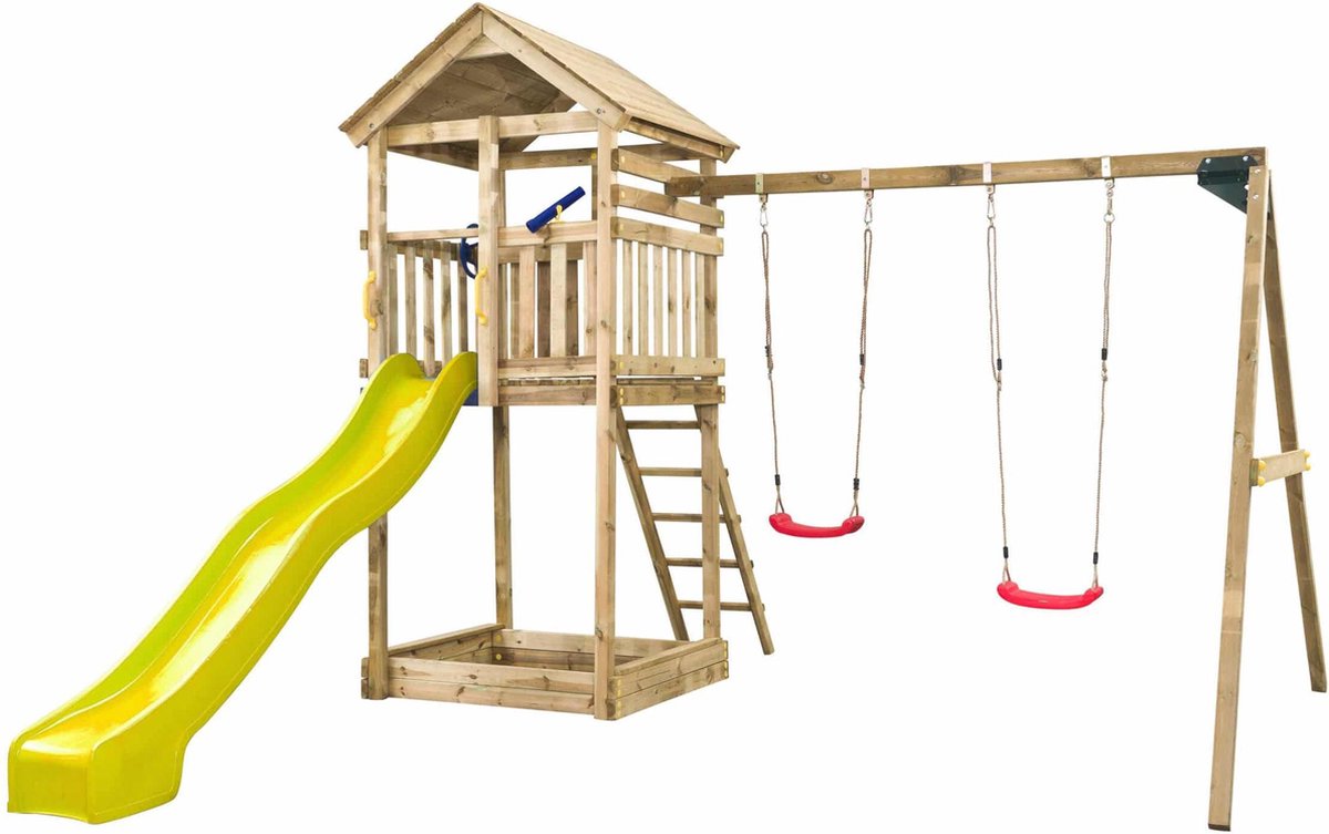 SwingKing Speeltoestel Daan + glijbaan Geel    - 320x400x420cm