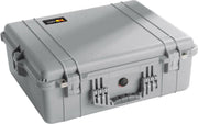 Peli 1600 Waterdichte Camerakoffer zilver met Foam Interieur