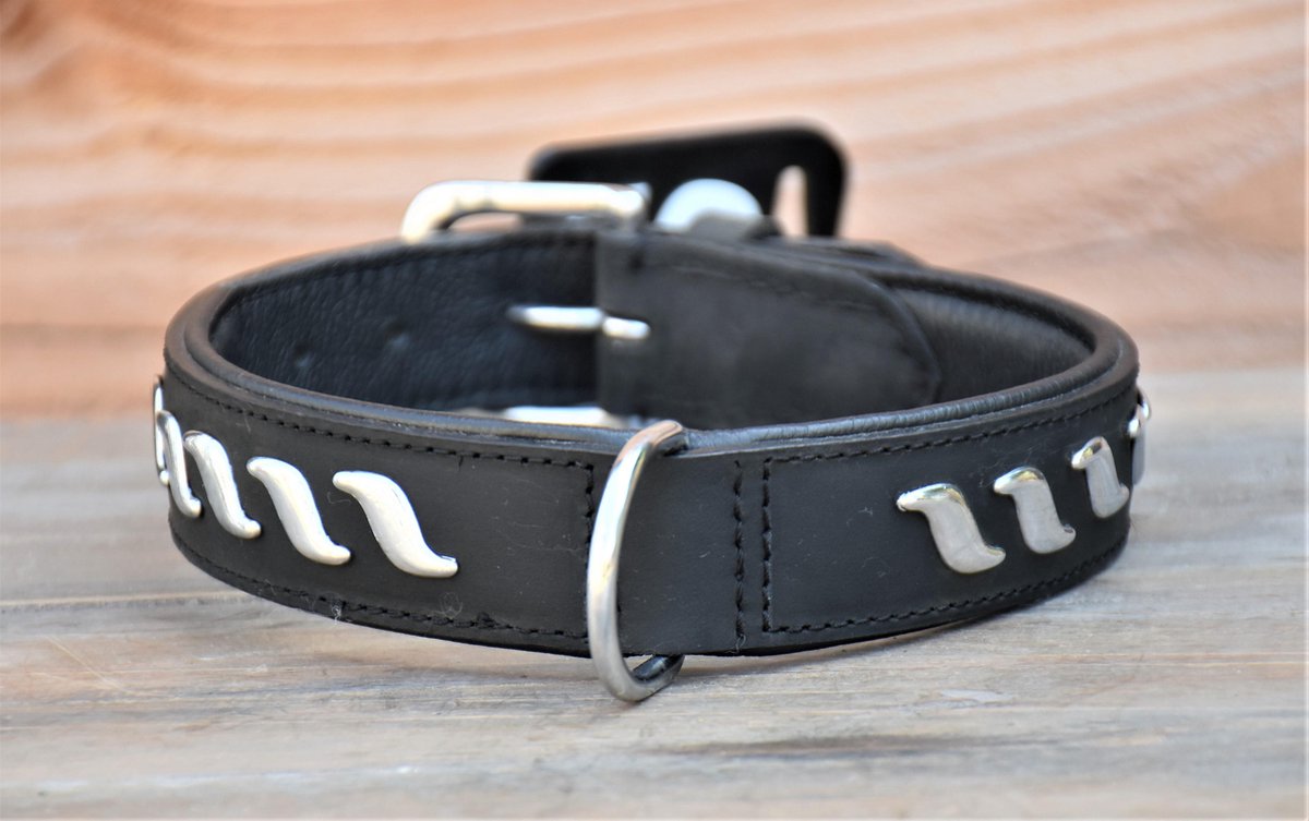 BLACK WAVE HONDEN HALSBAND 55 X 3 CM