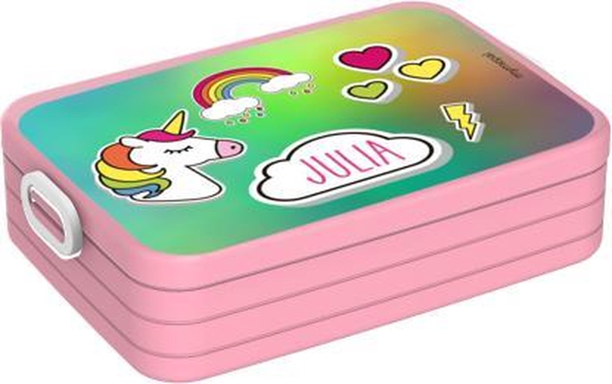 Mepal Take a Break Large Lunchbox eenhoorn met naam