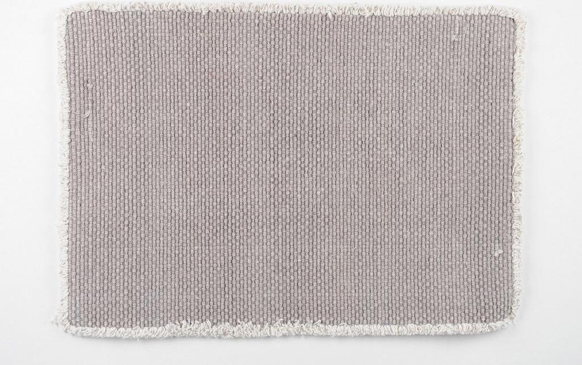 Rasteli - Placemat - Taupe  - Raw temptation taupe - placemat katoen - L48x43cm - per 2 stuks