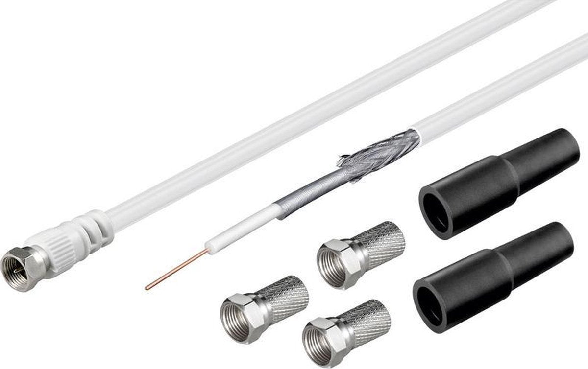 Goobay 51625 coax-kabel 20 m Wit