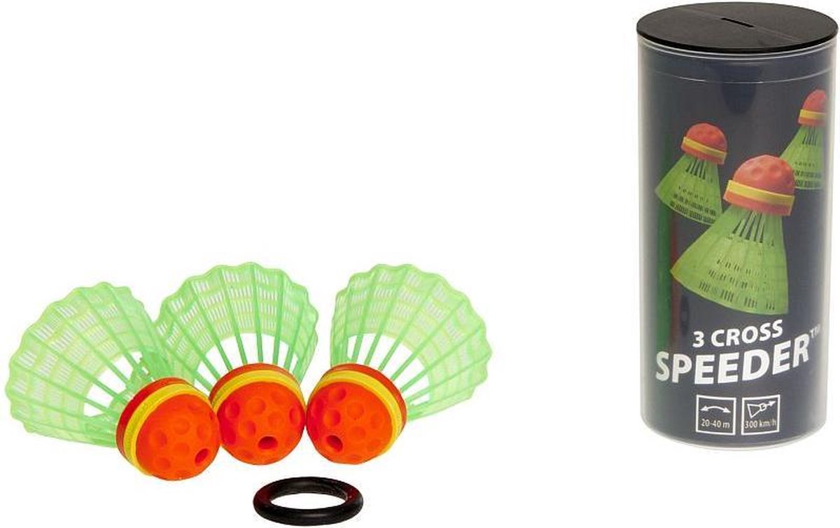 Speedminton Cross Speeders - 3 stuks - crossminton - speedbadminton