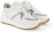 NoGRZ B.Latrobe - Leren dames sneakers - Wit Blauw - Maat 38