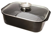 Baumalu gietaluminium non-stick braadpan met glazen deksel 33 x 21 cm