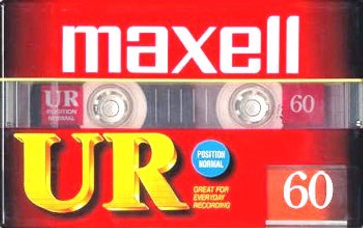 Audio Cassette Tape Maxell UR 60 normal position / Uiterst geschikt voor alle opnamedoeleinden / Sealed Blanco Cassettebandje / Cassettedeck / Walkman / Maxell cassettebandje.
