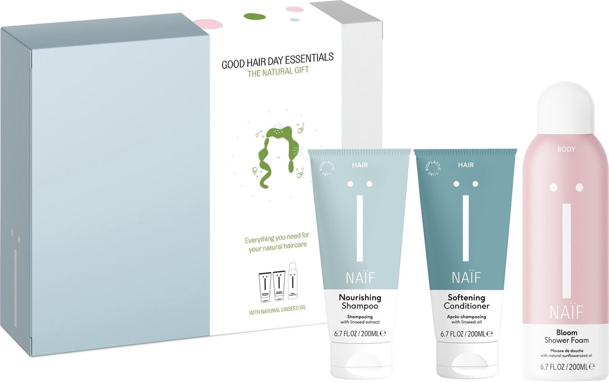 Naïf Cadeau verpakking-  Good hair day essentials - 3 producten