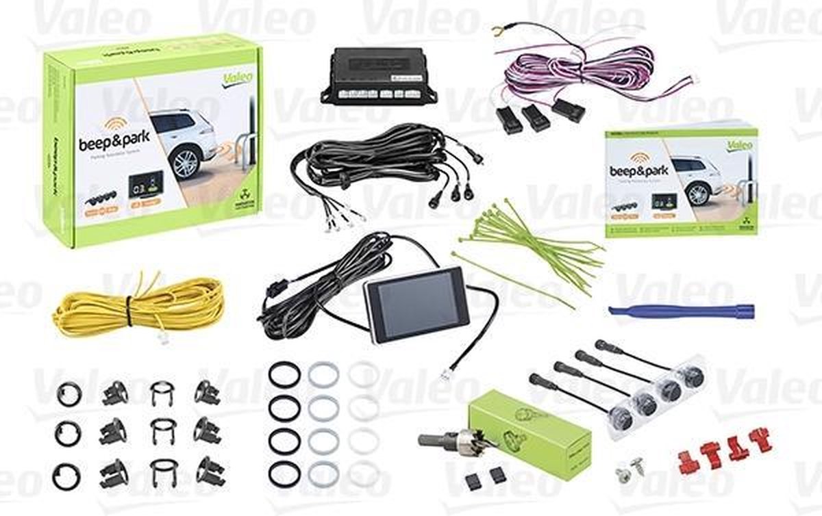 Valeo Beep & Park Kit 2 4 sensoren + 1 lcd-display Montage voor of achter-bumper