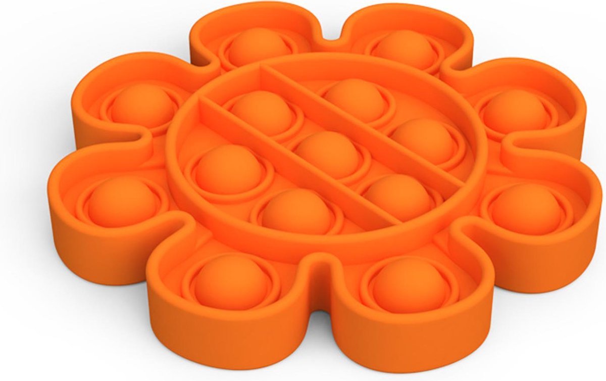 ColourFam fidget toys pop it | Oranje Bloem | Stress verlagend | Fidget popper | Fidget speelgoed | fidget toys pop it tiktok | fidget pad | Stress verlagend | Speelgoed voor Autisme Adhd / Angst Focus