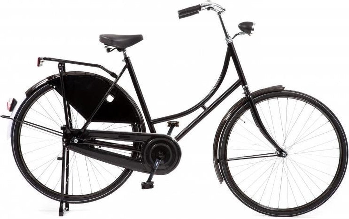 Omafiets Export 28 Inch 50 cm Dames Terugtraprem Zwart