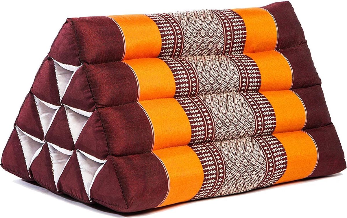 Driehoek kussen - Driehoekskussen - Thais kussen - Rug en steunkussen - Oranje