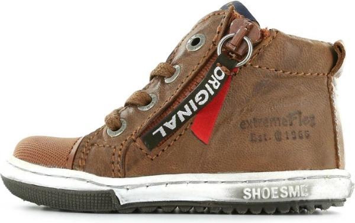 Shoesme babyschoentjes Extreme Flex cognac met rits