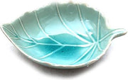 Serveerschaaltjes - Serveerschaaltjes keramiek - Schaaltjes - Tapas schaaltjes Blad schaaltjes - Turquoise 17 cm  (4 stuks)