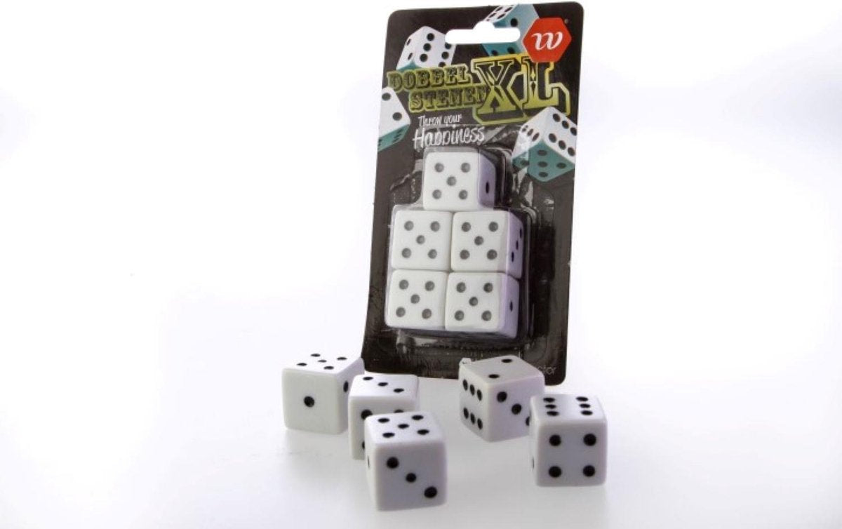 XL Dobbelstenen | Dobbel steen extra groot | 5 stuks | Yahtzee | Spelletjes | Dobbelsteen