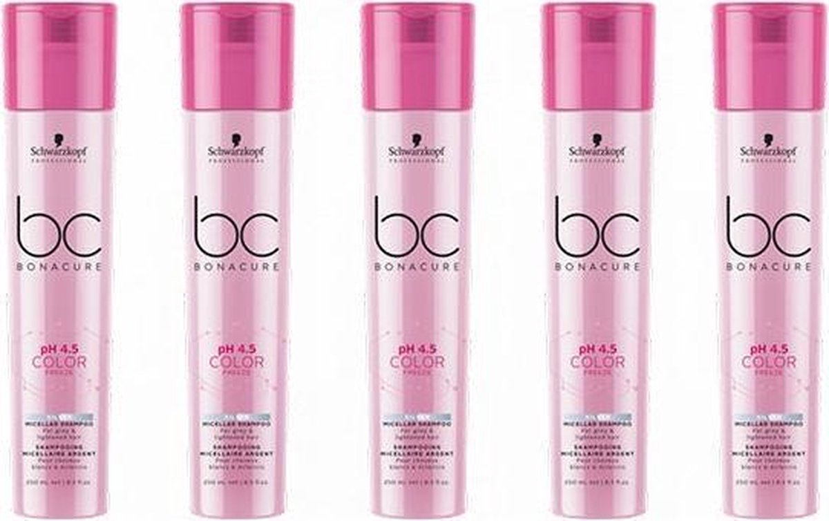 10x Schwarzkopf Professional BC Bonacure pH4.5 CF Zilvershampoo 250 ml