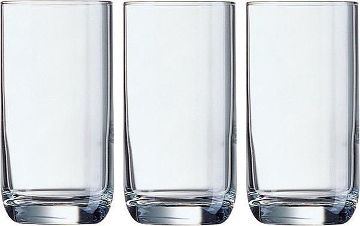 12x Stuks waterglazen/sapglazen transparant 350 ml - Glazen / longdrinkglazen