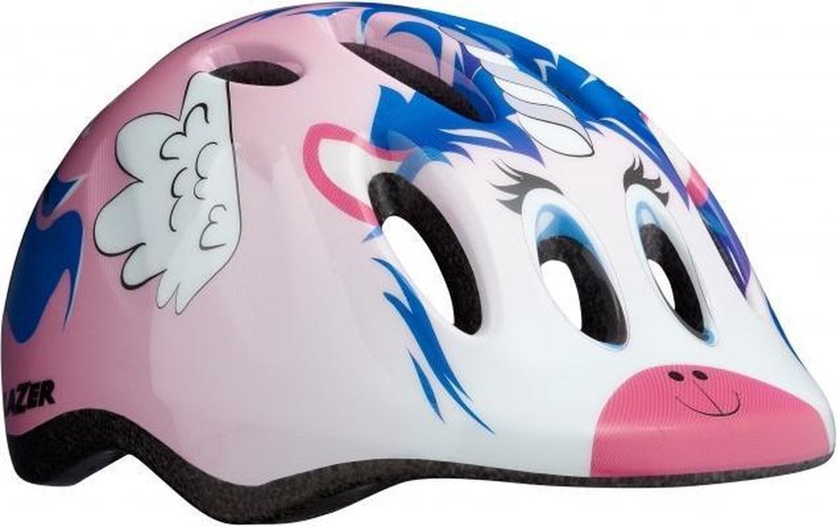 Lazer Fietshelm Max+ Unicorn Junior Roze Maat 49-56 Cm