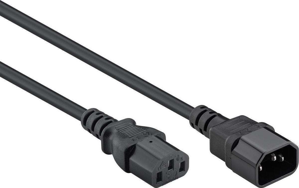Allteq - C13 naar C14 apparaatsnoer - Verlengkabel - 5 meter - Zwart