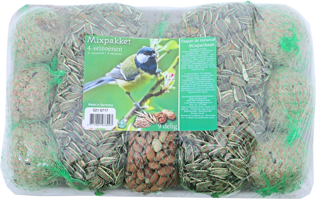 2x stuks Mixpakket 4-seizoenen 18-delig op schaal - Winter vogelvoer/dierenvoer