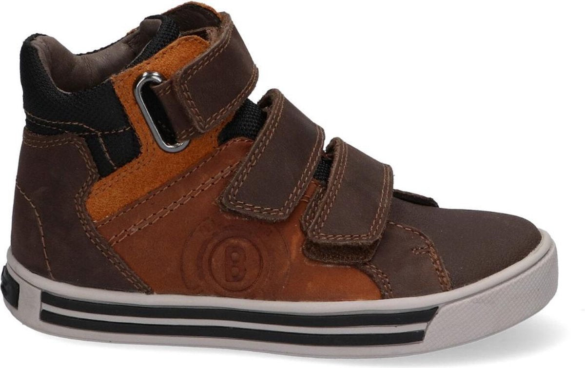 Braqeez 420855-519 Jongens Sneakers - Maat 30 - Bruin - Sneakers -  Leer - Klittenband - Kinderschoenen