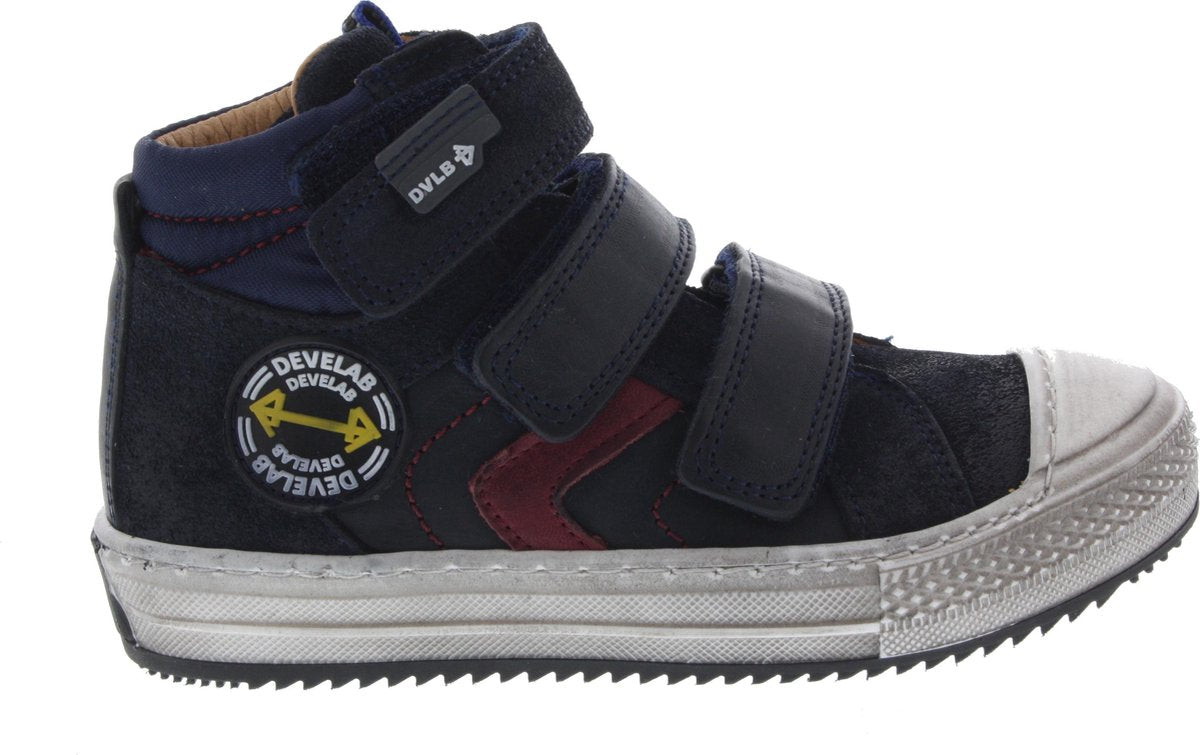 Jongens Veterschoenen & Klitteband Develab 41635-633 Navy Suede Donkerblauw - Maat 26